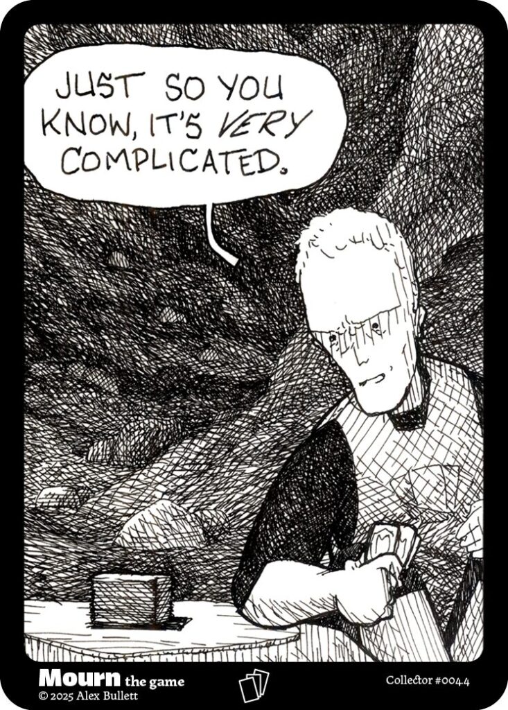Panel 4: Serious face knight, "Just so you know, it's VERY complicated."