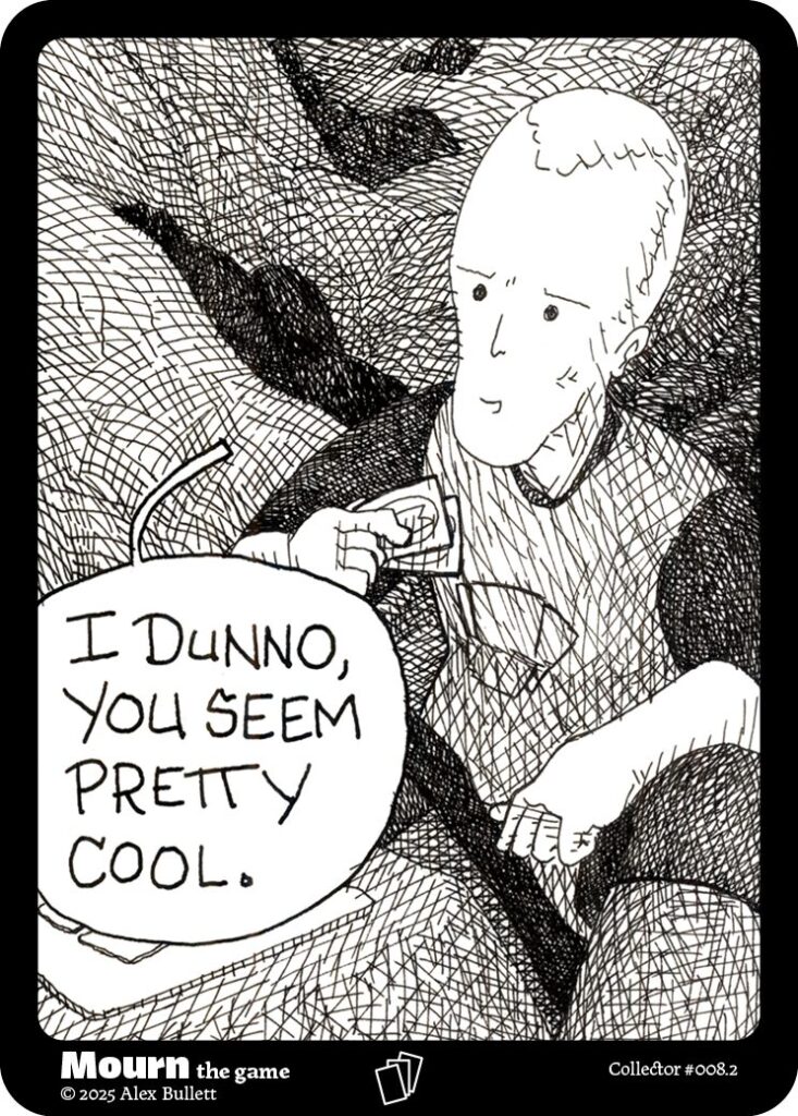 Panel 2: The knight, "I dunno, you seem pretty cool."